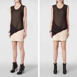 NWT AllSaints Afia Color Block Twist Sleeveless Dress